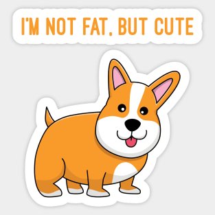 im not fat but cute Sticker